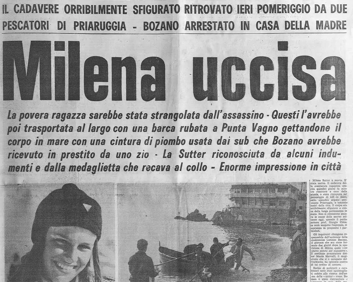 Milena Sutter - Rapimento e omicidio - Genova - 6 maggio 1971 - www.ilbiondino.org
