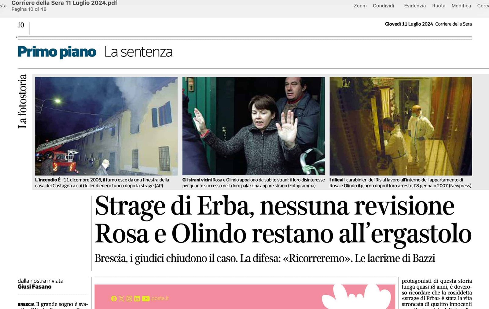Strage di Erba - Revisione Processo - Corsera-min
