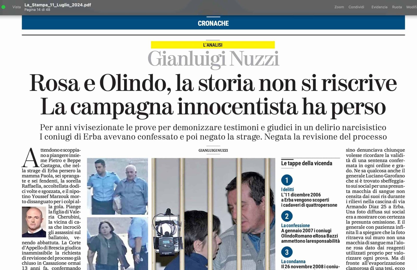 Strage di Erba - Revisione Processo - La Stampa-min