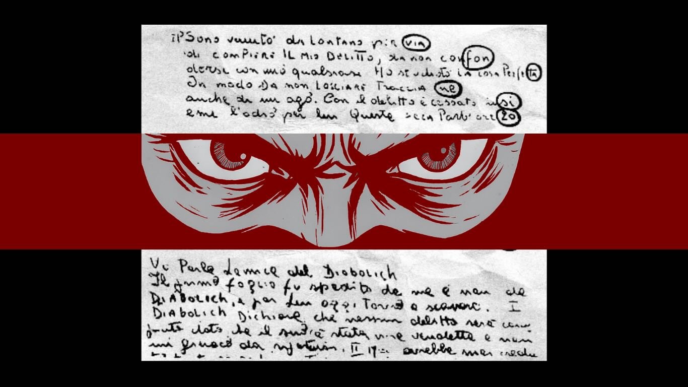 Perizie grafologiche sulle lettere di Diabolich, assassino di Mario Giliberti