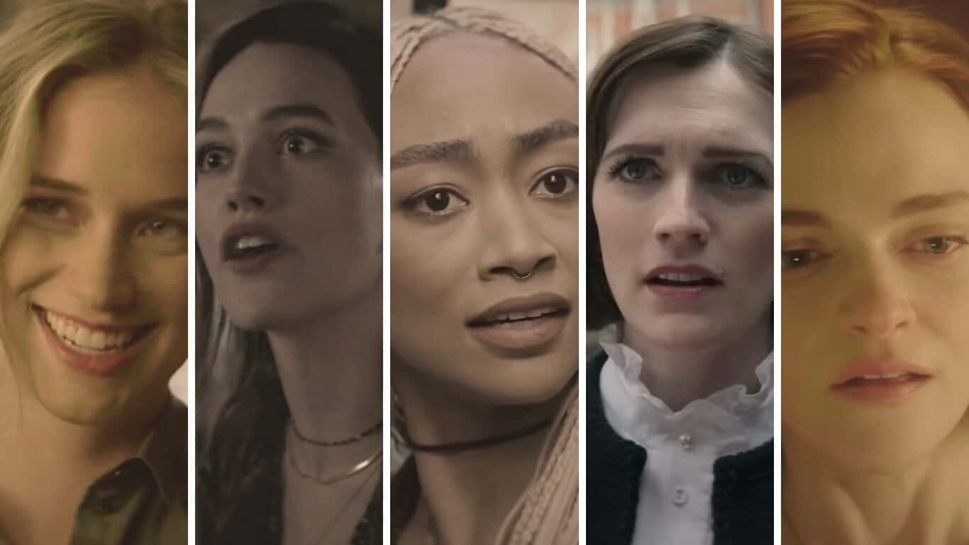 Guinevere, Love Quinn, Marienne, Kate e Bronte in "You" di Netflix